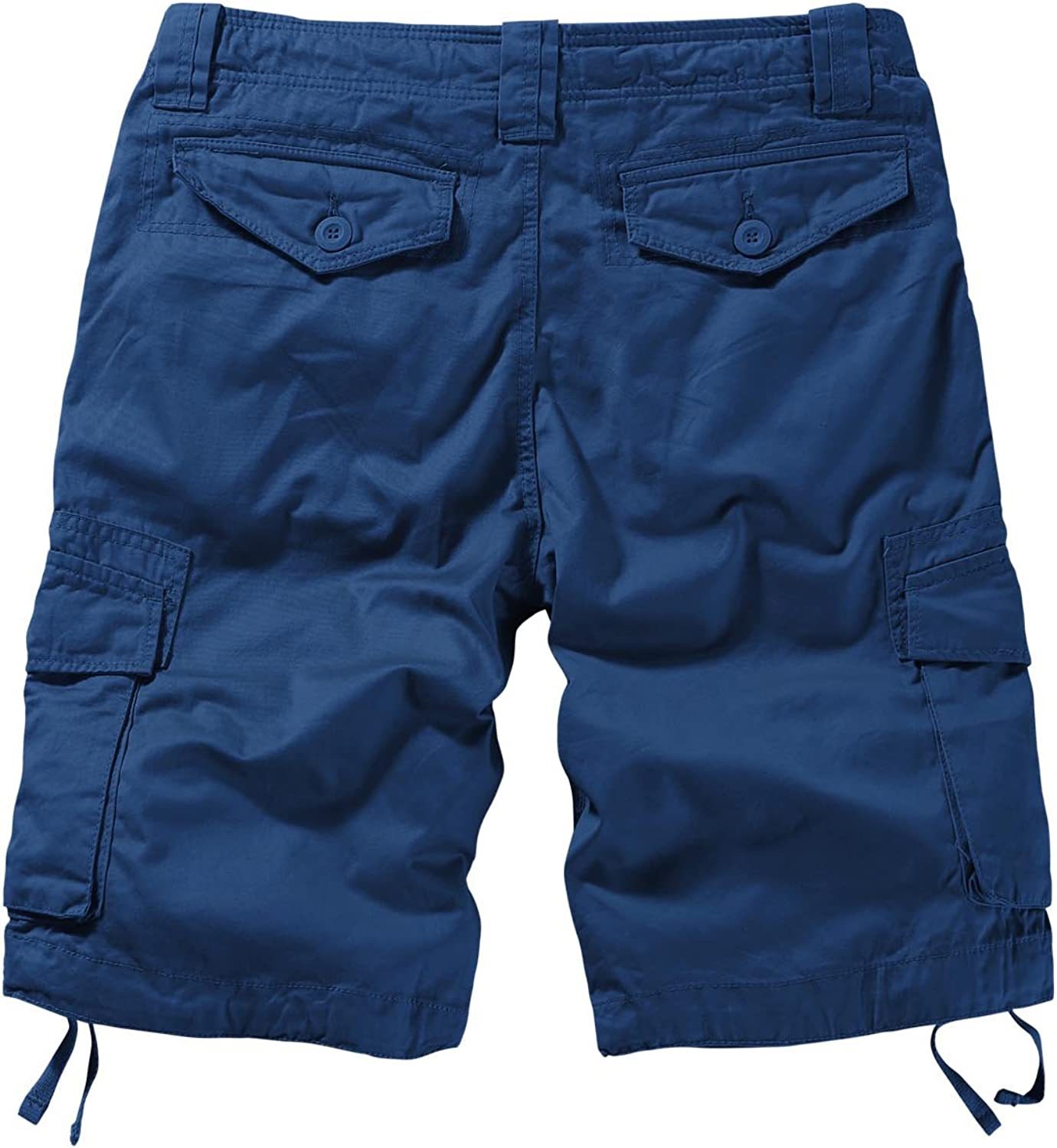 Loose Cargo Shorts With Drawstring Waist-Waves And Trunks