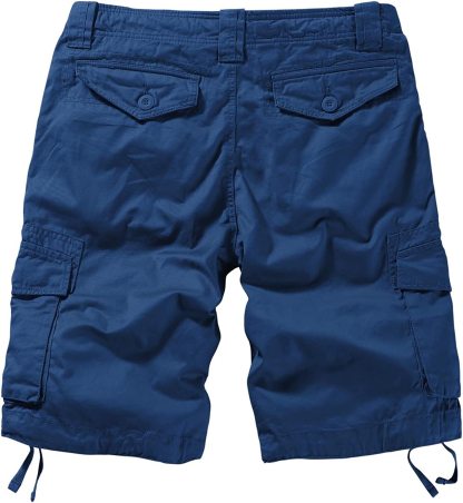 Loose Cargo Shorts With Drawstring Waist-Waves And Trunks