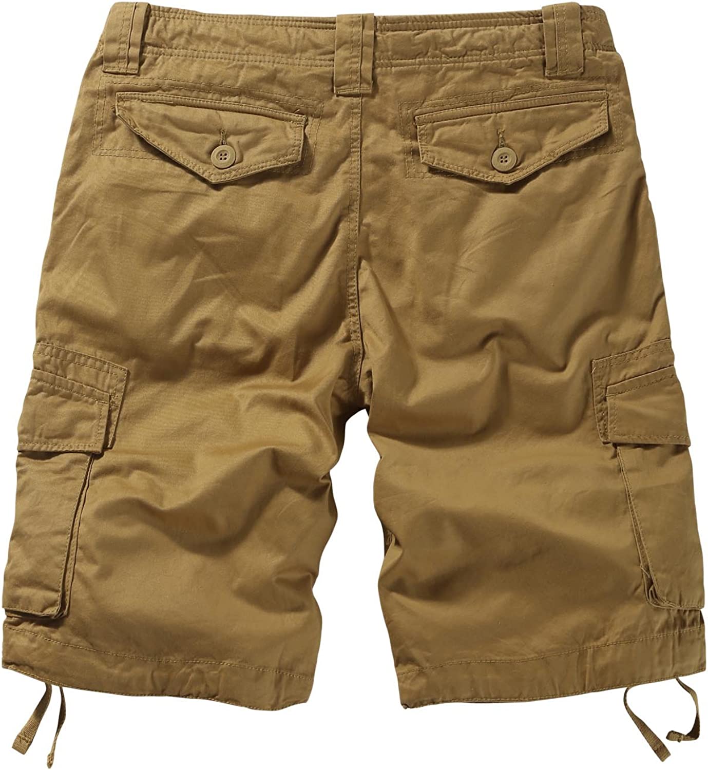 Loose Cargo Shorts With Drawstring Waist-Waves And Trunks