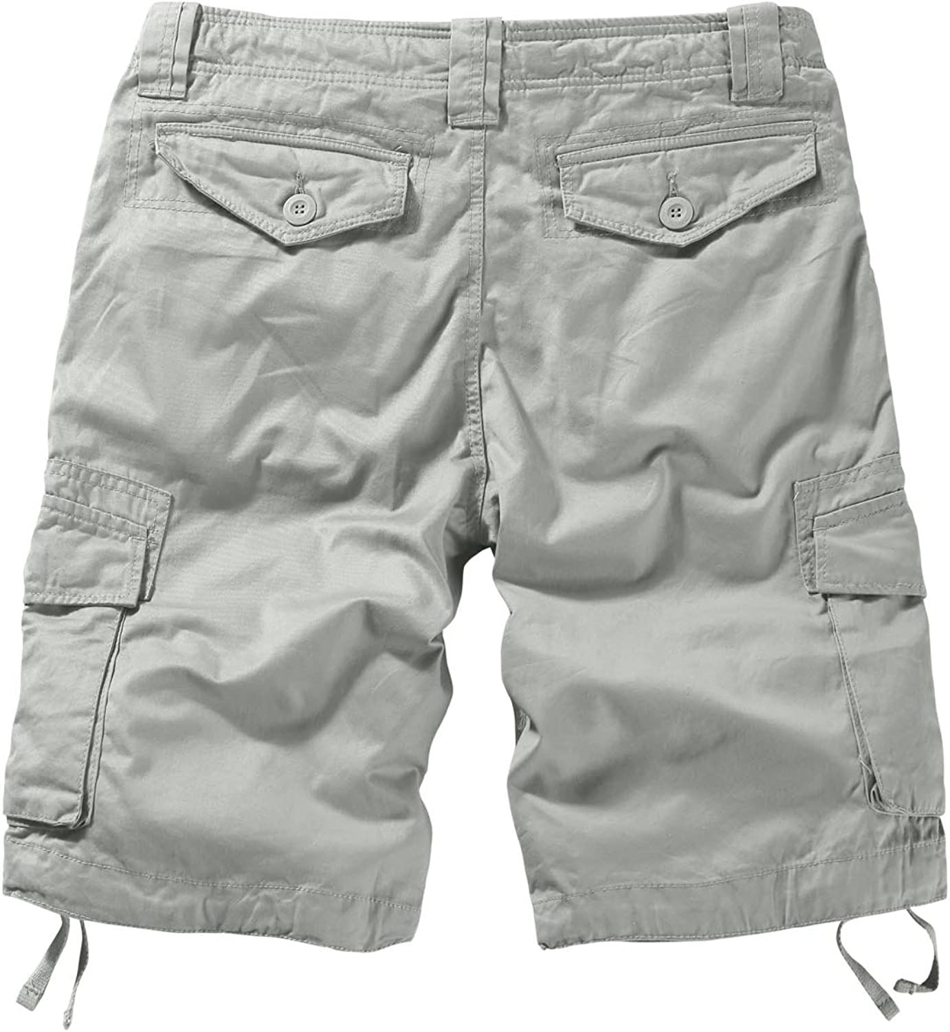 Loose Cargo Shorts With Drawstring Waist-Waves And Trunks