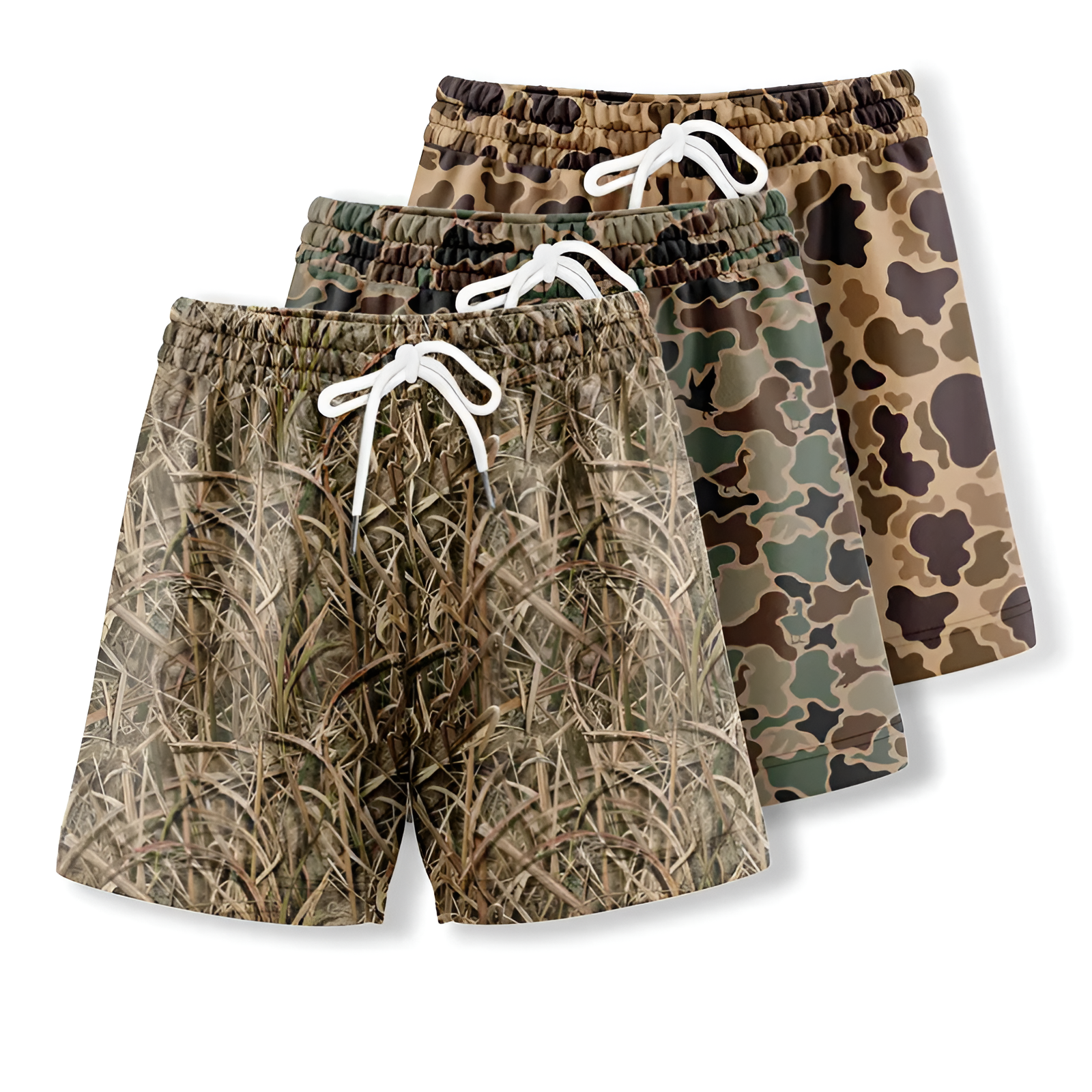 Pack Of 3 Lightweight Camo Athletic Shorts