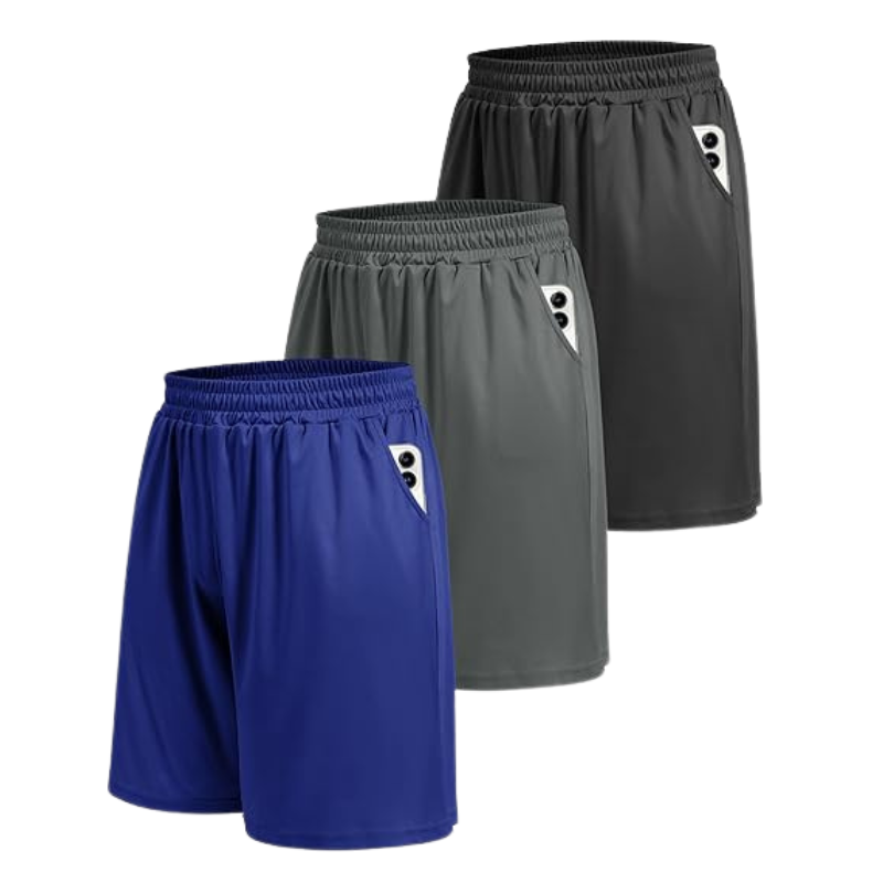 Pack 3 Quick Dry Basketball Shorts – Flexible and Performance-Ready-Waves And Trunks
