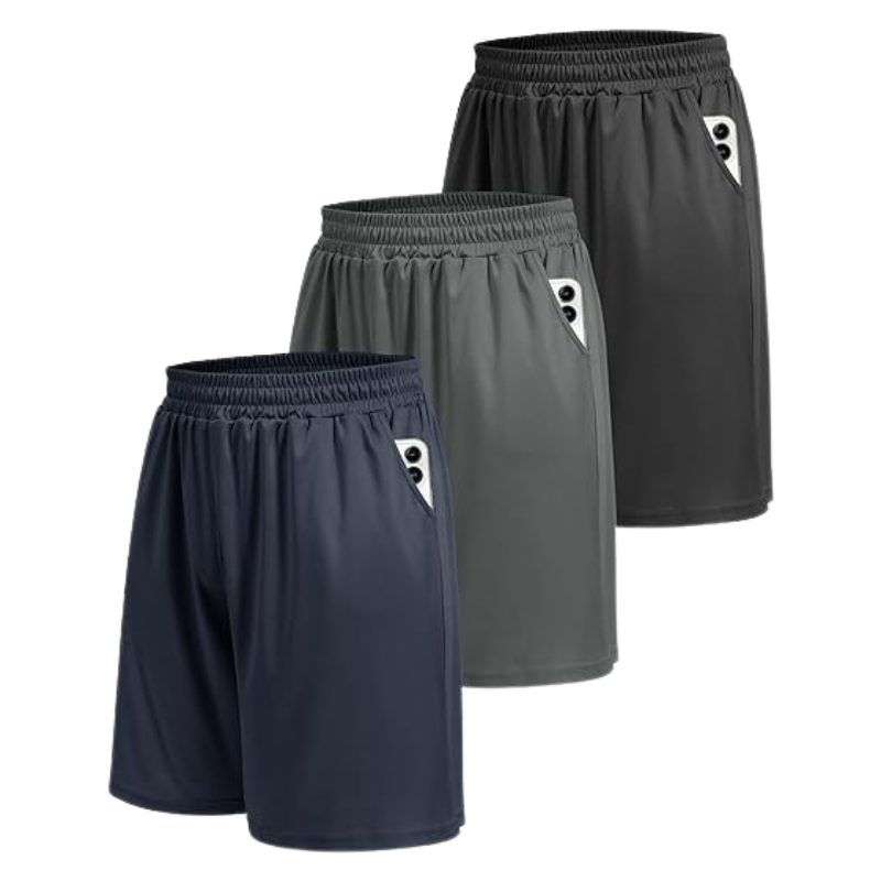 Pack 3 Quick Dry Basketball Shorts – Flexible and Performance-Ready-Waves And Trunks