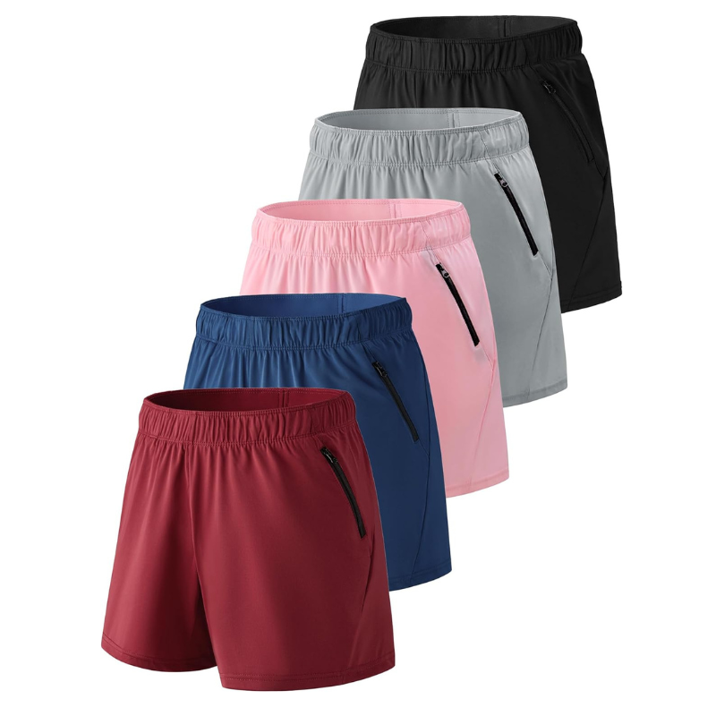 Zippered Pocket Gym Shorts – Pack Of Comfortable Activewear-Waves And Trunks