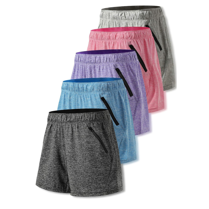 Zippered Pocket Gym Shorts – Pack Of Comfortable Activewear-Waves And Trunks
