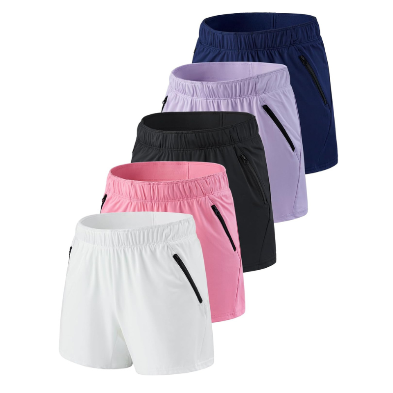 Zippered Pocket Gym Shorts – Pack Of Comfortable Activewear-Waves And Trunks