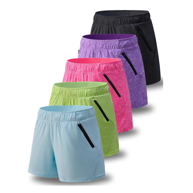 Zippered Pocket Gym Shorts – Pack Of Comfortable Activewear-Waves And Trunks