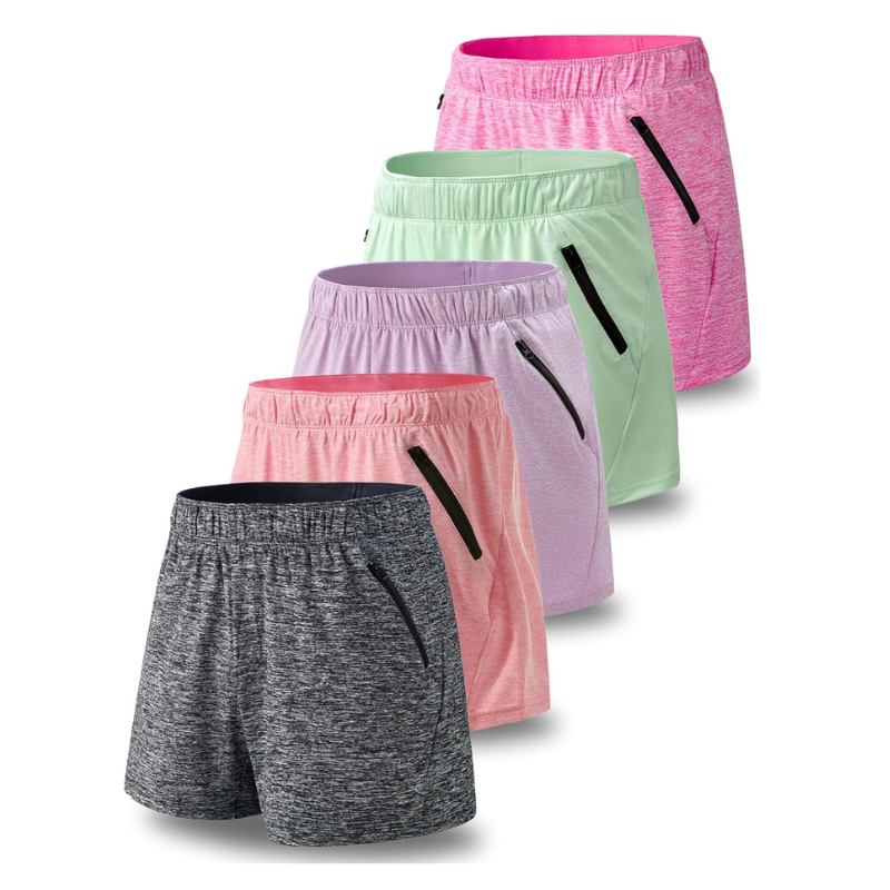 Zippered Pocket Gym Shorts – Pack Of Comfortable Activewear-Waves And Trunks