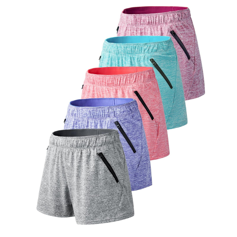Zippered Pocket Gym Shorts – Pack Of Comfortable Activewear-Waves And Trunks