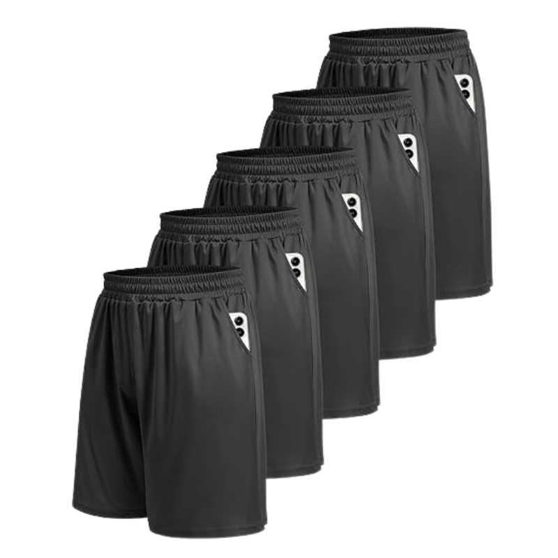 Pack 5 Quick Dry Basketball Shorts – Designed for Comfort-Waves And Trunks