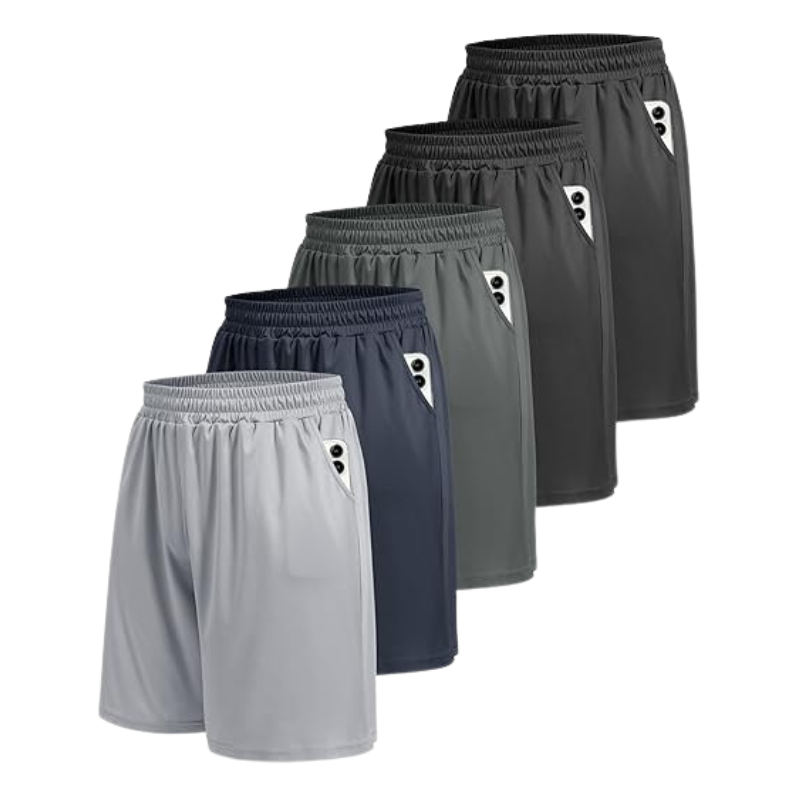 Pack 5 Quick Dry Basketball Shorts – Designed for Comfort-Waves And Trunks