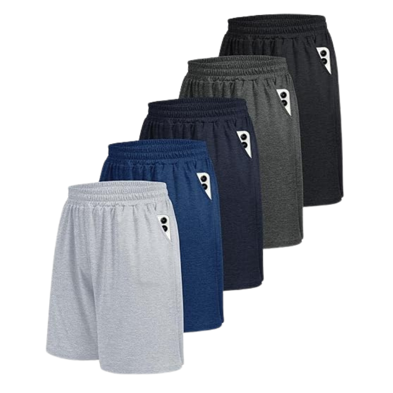 Pack 5 Quick Dry Basketball Shorts – Designed for Comfort-Waves And Trunks