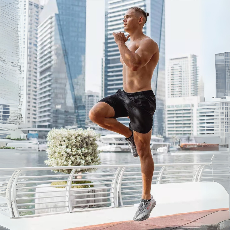 Pack 2 Lightweight Athletic Shorts – Secure Fit With Zipper Pockets-Waves And Trunks