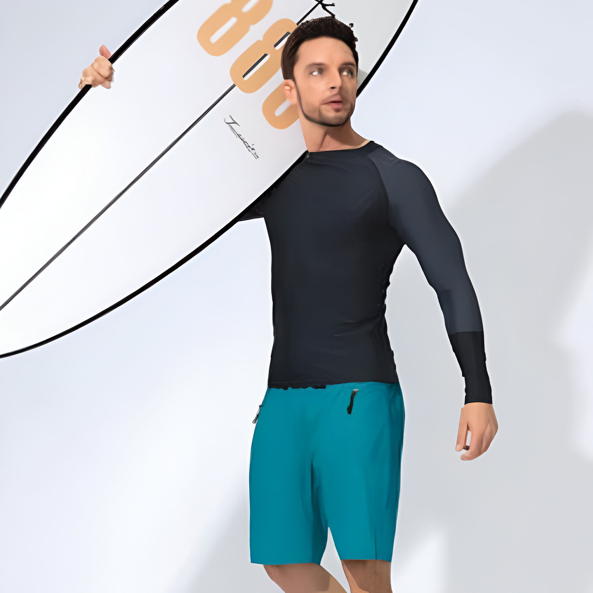 Quick Dry Board Swim Trunks-Waves And Trunks