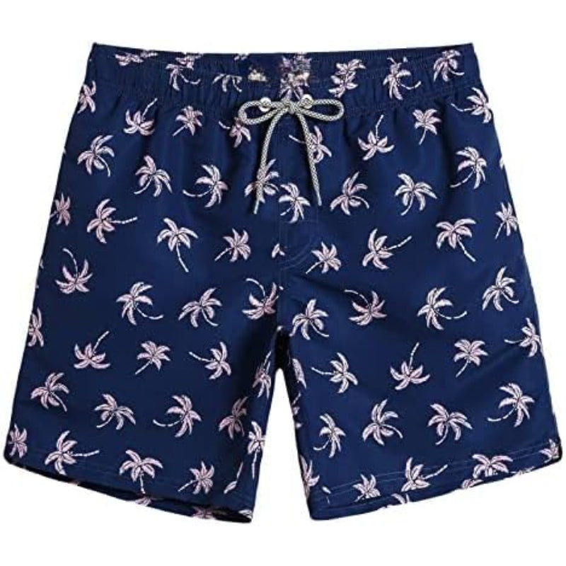 Quick Dry Patterned Swim Shorts-Waves And Trunks
