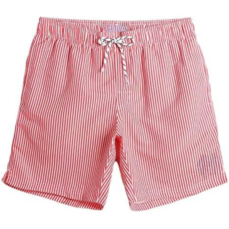 Quick Dry Patterned Swim Shorts-Waves And Trunks