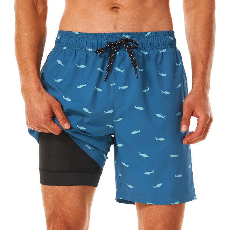 Quick Dry Printed Swim Shorts Lightweight and Stretchable Fit-Waves And Trunks