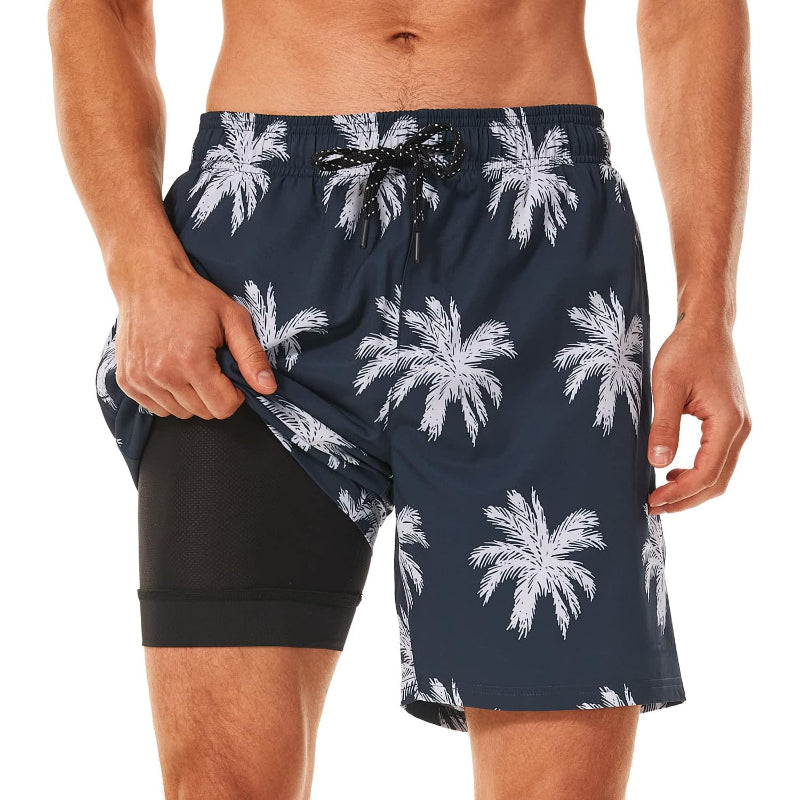 Quick Dry Printed Swim Shorts Lightweight and Stretchable Fit-Waves And Trunks