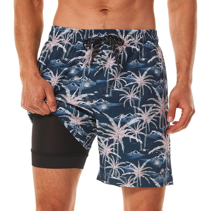 Quick Dry Printed Swim Shorts Lightweight and Stretchable Fit-Waves And Trunks