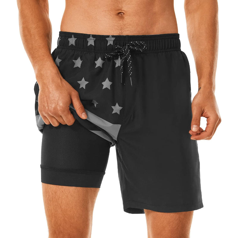 Quick Dry Printed Swim Shorts Lightweight and Stretchable Fit-Waves And Trunks
