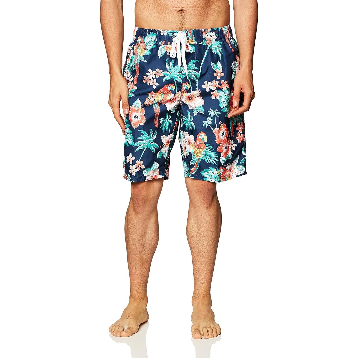 Side Pocketed Drawstring Swim Shorts-Waves And Trunks