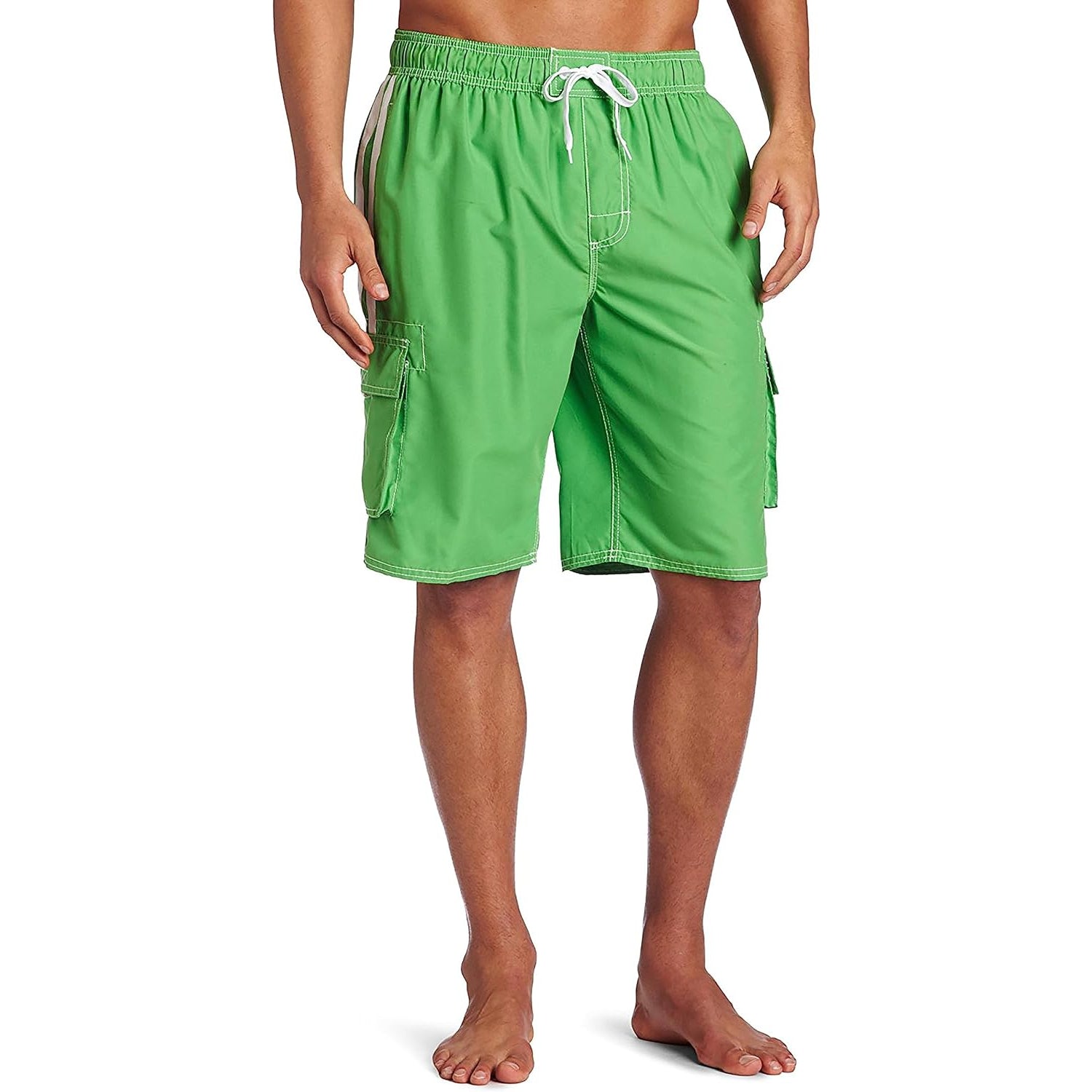 Side Pocketed Drawstring Swim Shorts-Waves And Trunks