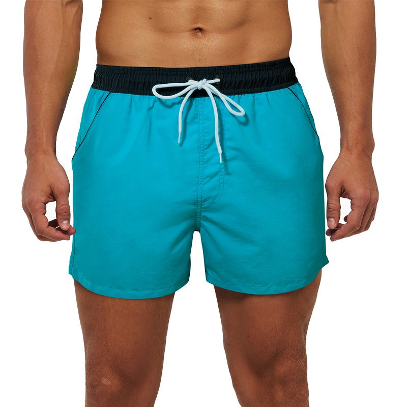 Men's Sky Blue Swim Trunks Shorts-Waves And Trunks