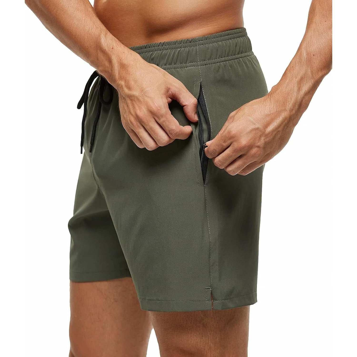Stretchable Swim Shorts With Zipper Pockets-Waves And Trunks