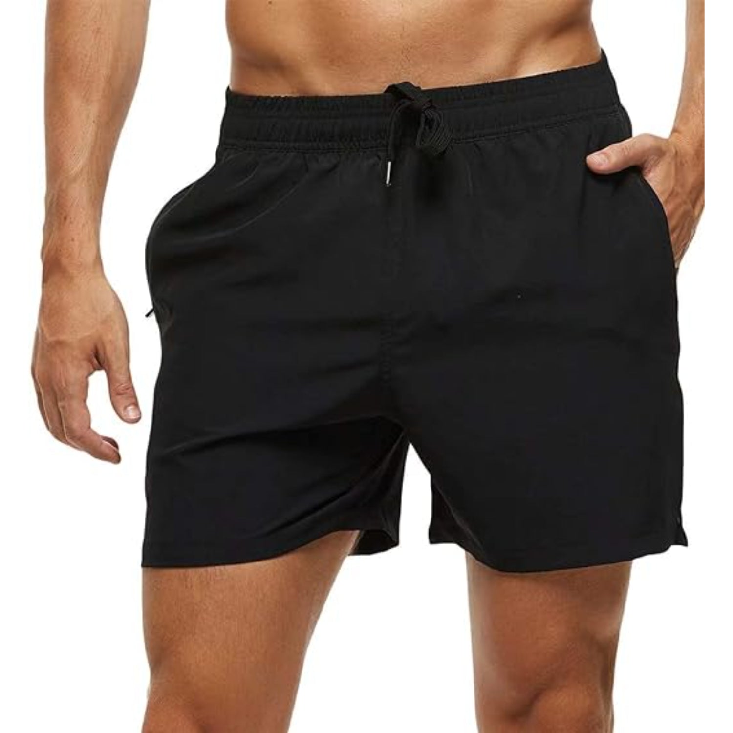Stretchable Swim Shorts With Zipper Pockets-Waves And Trunks