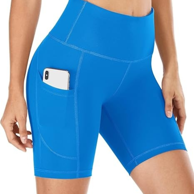 The Stretchy Workout Shorts – High Waist and Pocket Design-Waves And Trunks
