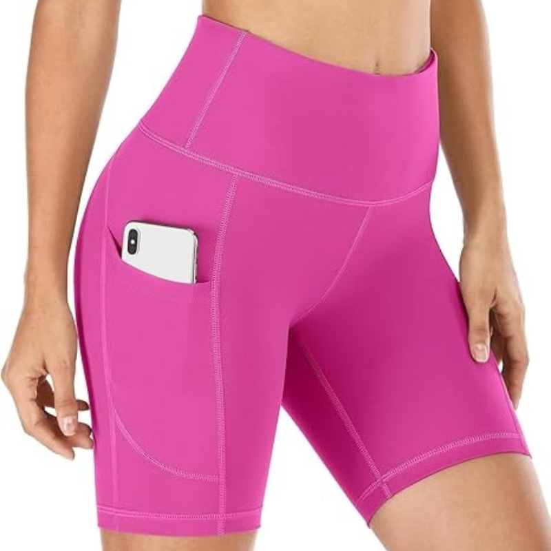The Stretchy Workout Shorts – High Waist and Pocket Design-Waves And Trunks