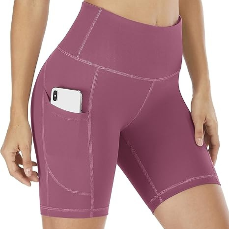 The Stretchy Workout Shorts – High Waist and Pocket Design-Waves And Trunks