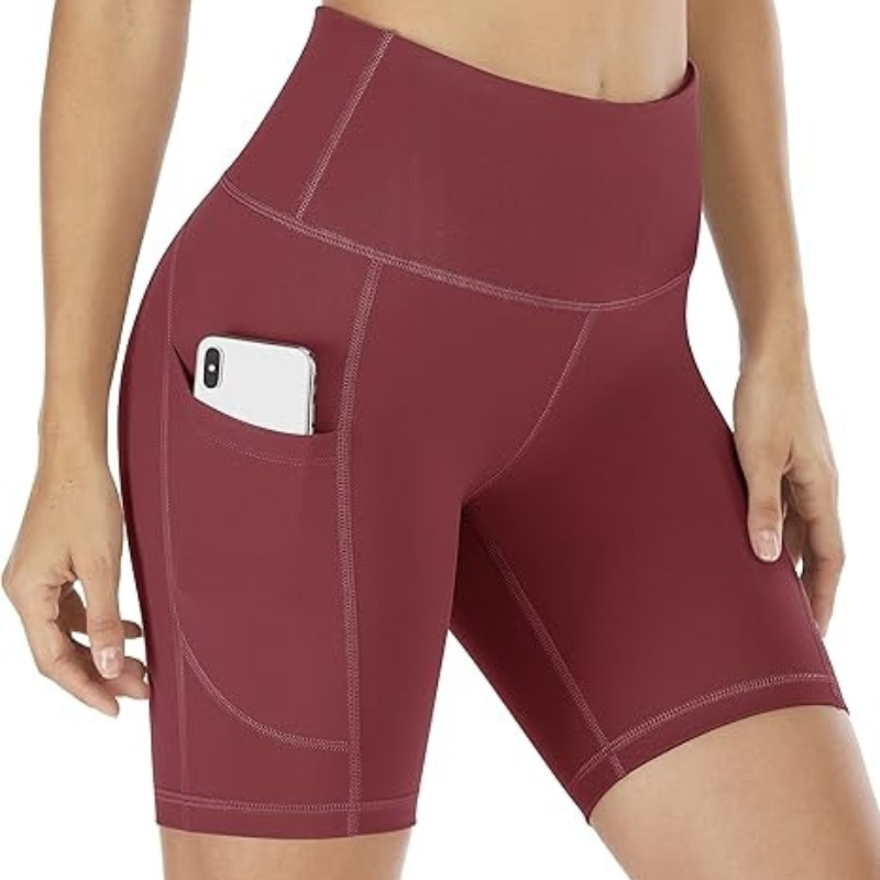 The Stretchy Workout Shorts – High Waist and Pocket Design-Waves And Trunks