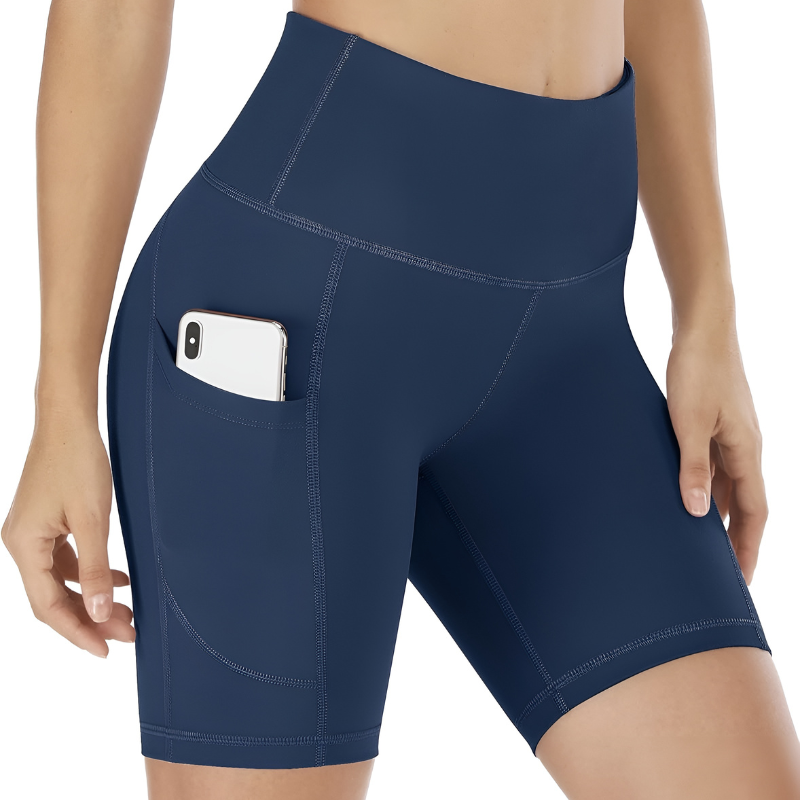 The Stretchy Workout Shorts – High Waist and Pocket Design-Waves And Trunks