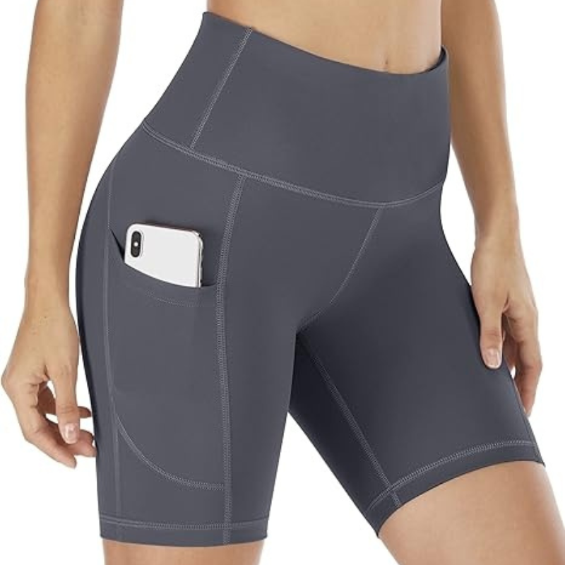 The Stretchy Workout Shorts – High Waist and Pocket Design-Waves And Trunks