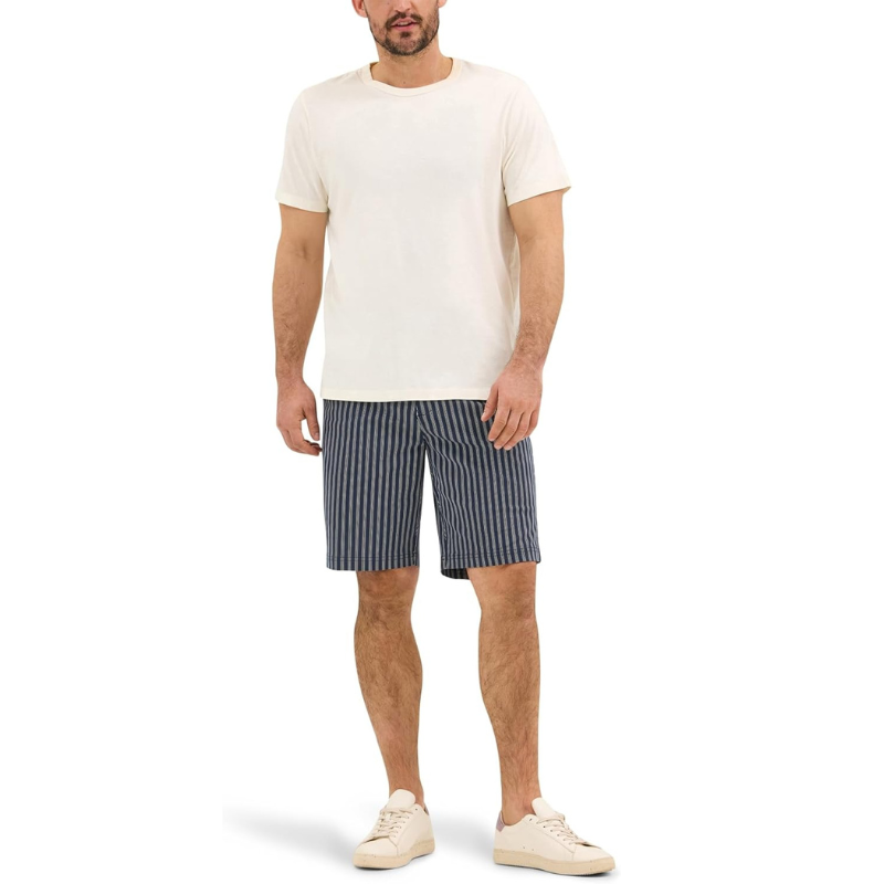 Striped Casual Flat Front Shorts – Lightweight and Stylish-Waves And Trunks