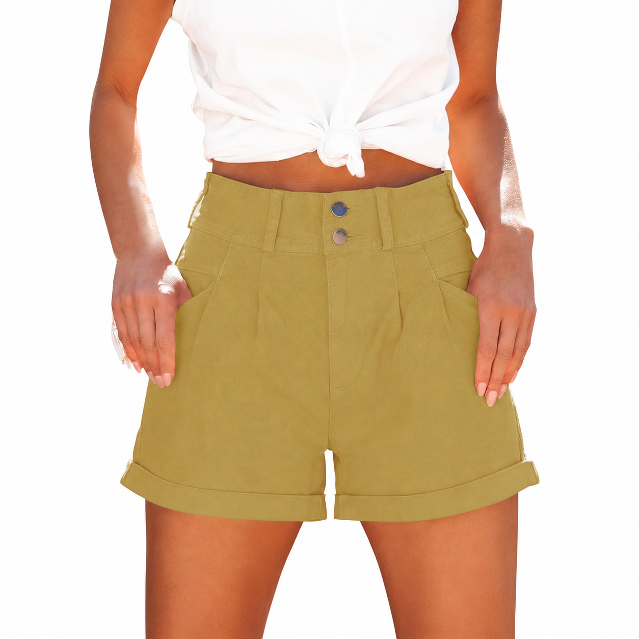 Summer Casual Denim Shorts With Pockets For Women