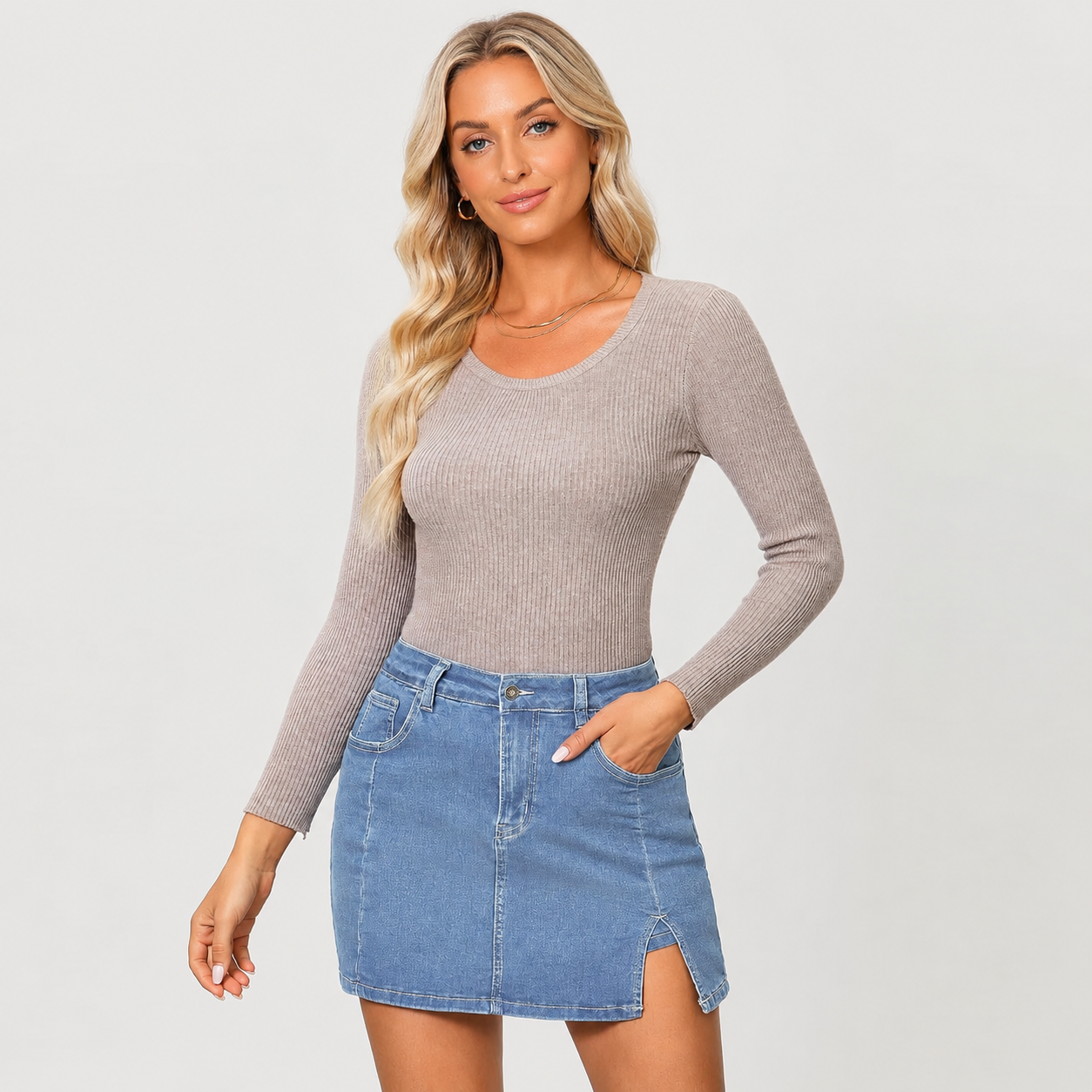 Summer Stretch Denim Skirt Shorts For Women