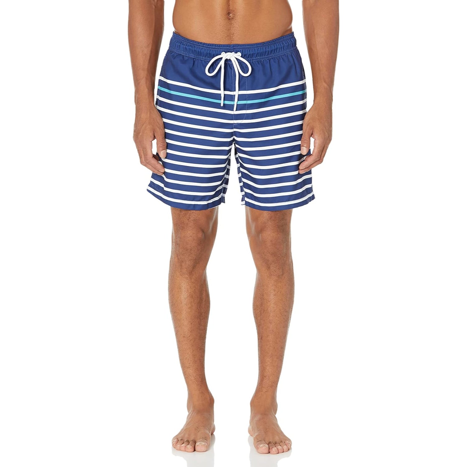 Swim Shorts With Adjustable Drawstring-Waves And Trunks