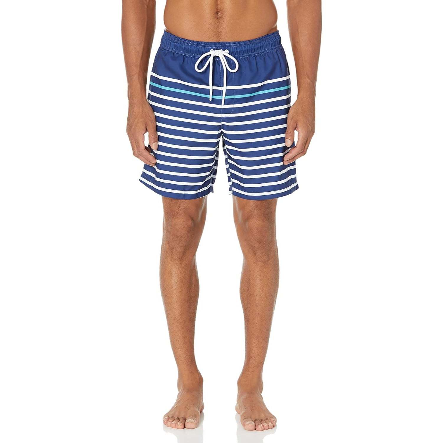 Swim Shorts With Adjustable Drawstring-Waves And Trunks