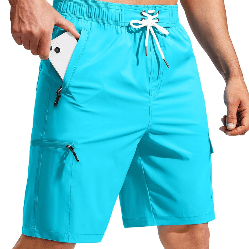 Swim Trunks Quick-Dry Board Shorts – Lightweight Wear With 5 Pockets-Waves And Trunks