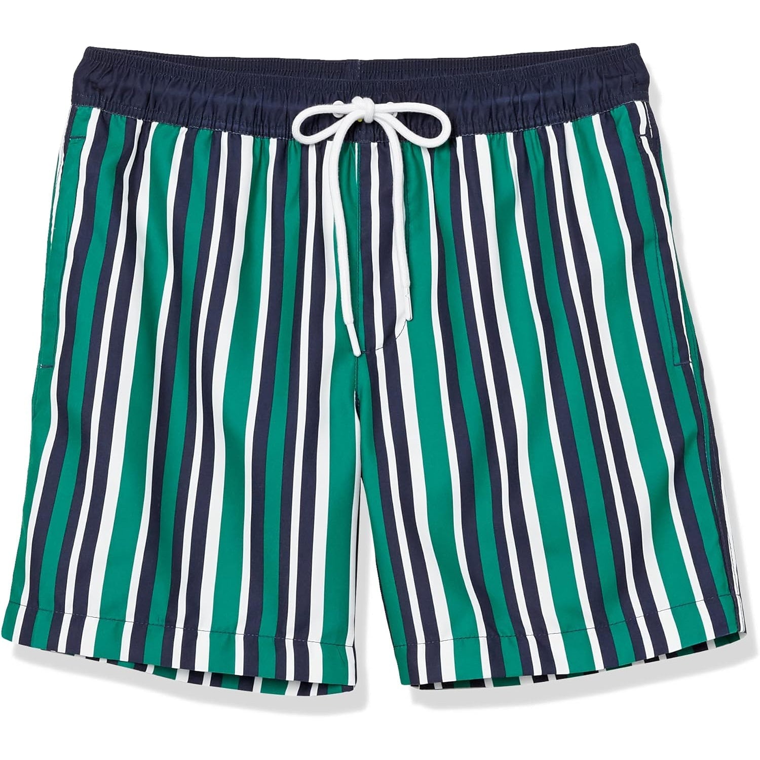 Swim Trunks With Adjustable Drawstring-Waves And Trunks