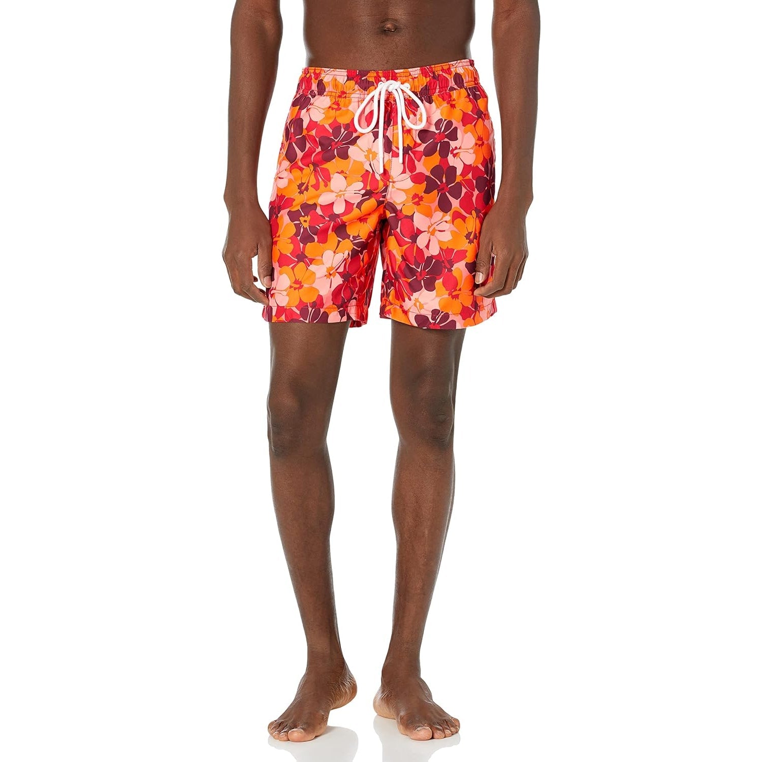 Swim Trunks With Adjustable Drawstring-Waves And Trunks
