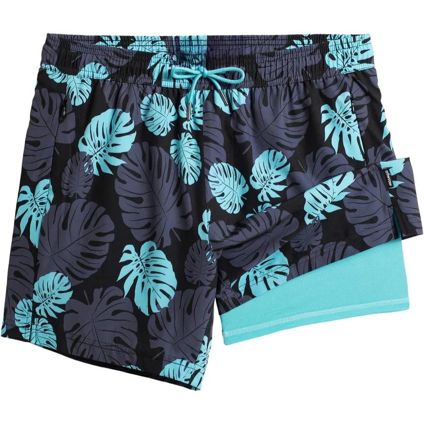 Swim Trunks With Compression Liner-Waves And Trunks