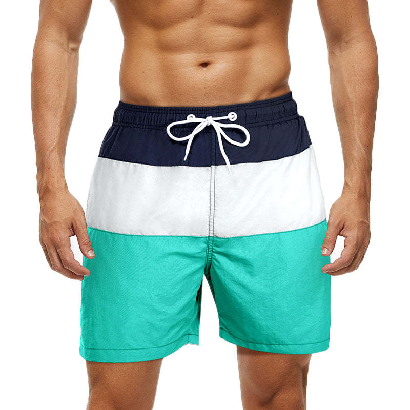 Three Green Draw String Swim Shorts-Waves And Trunks