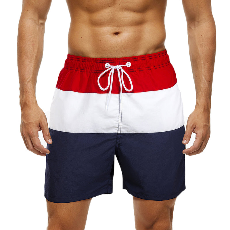 Three Red Draw String Swim Shorts-Waves And Trunks