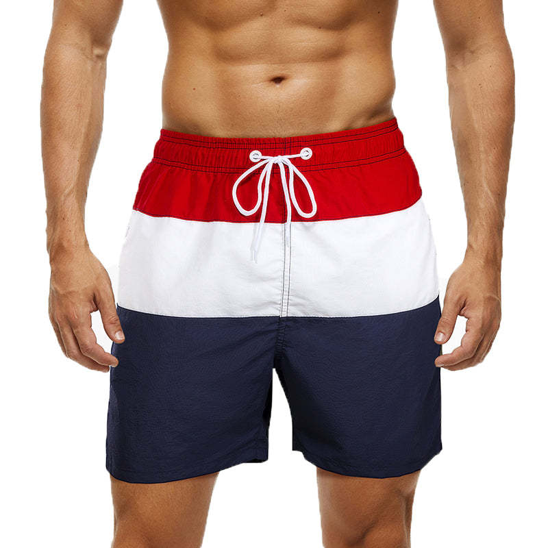 Three Red Draw String Swim Shorts-Waves And Trunks