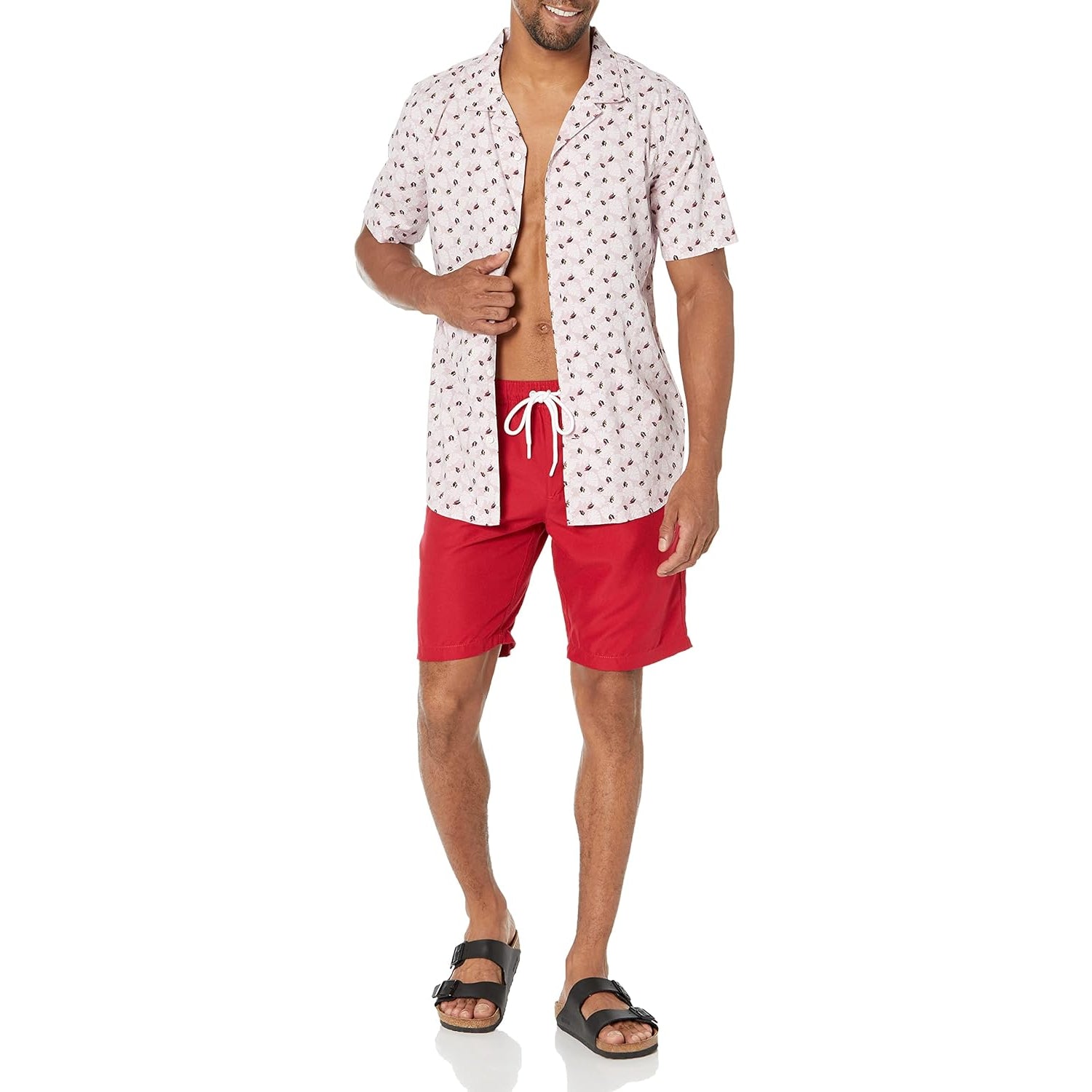 Tropical Flamingo Swim Trunks-Waves And Trunks