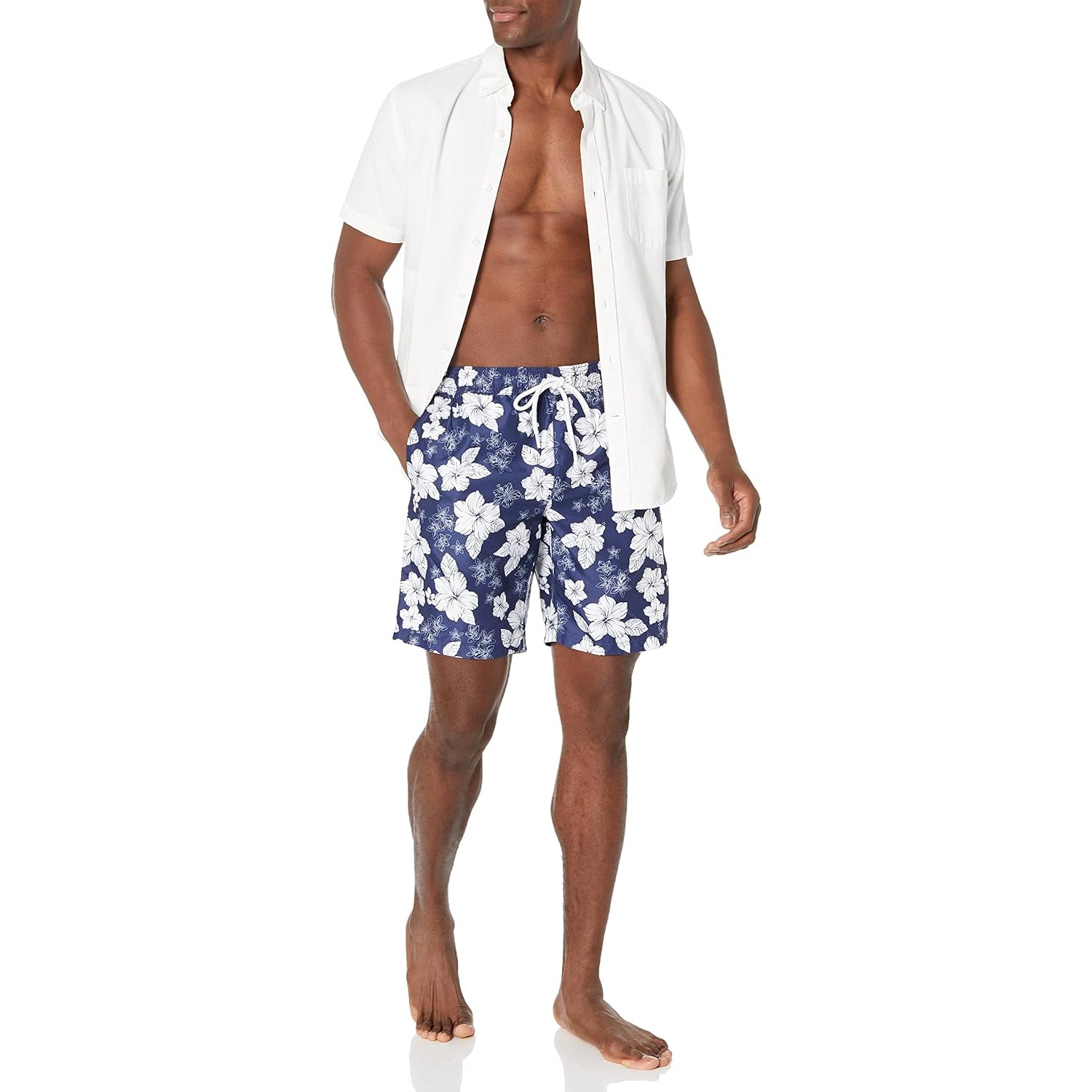 Tropical Flamingo Swim Trunks-Waves And Trunks