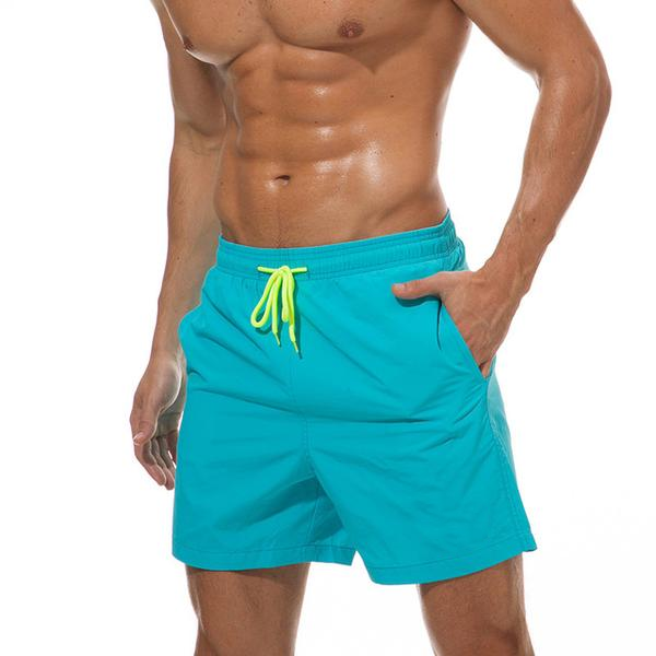 The Icy Blue Draw String Swim Shorts-Waves And Trunks